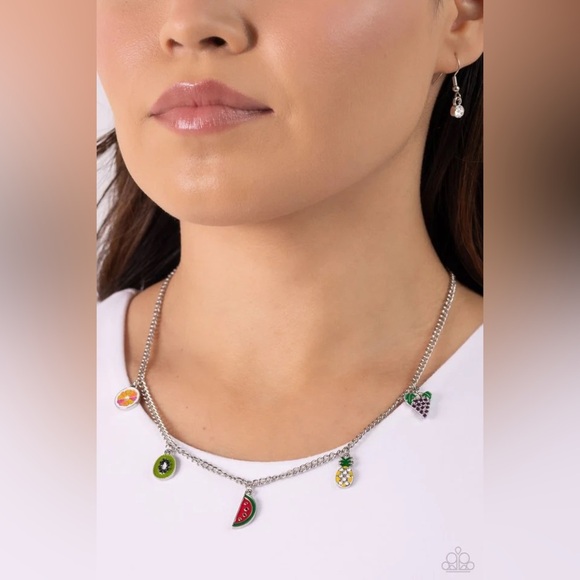 Paparazzi Fruity Flare Necklace and Earrings - Picture 1 of 4